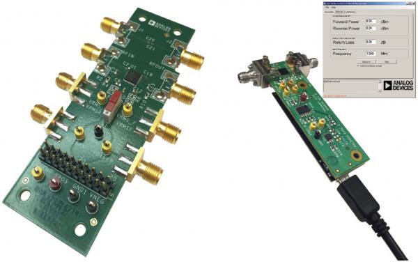 Integrated bidirectional bridge with two RMS detectors for measuring RF power and return loss