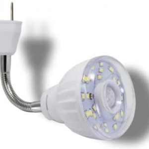 LED Motion-Activated Sensor Dusk to Dawn PIR Night Light AC Outlet Directional Flexible Rotatable 360 Socket Plug-in Wall Stairs Lamp Indoor Closet Cabinet Toilet Garage Ceiling Basement 3W 6500K