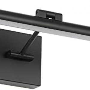 LED Picture Light Fixtures 16.53″ Inches Long Joosenhouse Modern Black Wall Lamps with Rotatable Lighting Tube Picture Frame Lights for Paintings 9W(50W Eqv.) Hardwired Connection 3000K