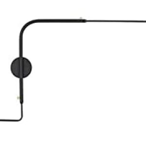 ANKBOY Vintage Industrial Wall Lamp Adjustable Swing Arm Wall Sconces Lighting, 360° Swivel Lampshade Bedroom Bedside Lamps E27x2 Black Metal Wall Spot Lights Indoor Wall Decor Lights, 120CM x 65CM