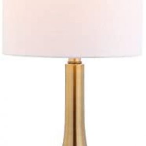 JONATHAN Y JYL5010A Dylan 25″ Metal/Crystal Teardrop LED Table Lamp Contemporary Transitional Bedside Desk Nightstand Lamp for Bedroom Living Room Office College Bookcase, Brass Gold