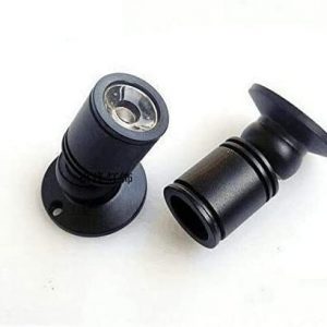 Jorunhe 1w White LED Mini Surface Mounted Light Jewelry Cabinet Lamp Spotlight Ac85-265v (Black Warm Light Set of 2)