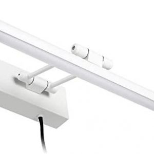 LEONLITE 15.75 Inch LED Picture Light, Swivel Full Metal Artwork Lamp, 8W, CRI90+, Plug-n-Play & Hardwire Lights, 3000K Warm White, Art Lighting, White