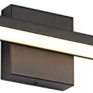 Bathroom Vanity Light Fixtures 16″ Inch Long Modern Matte Black Aluminum Wall Sconces Lamps for Bathroom Mirror Lighting Fixture Bedroom Hallway Light 16W 3000K