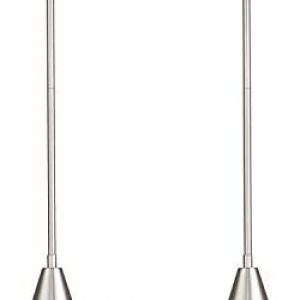 Harriet Pendant Light, Modern Pendant Light fixtures, Brushed Nickel Pendant Lighting Height Adjustable with Frosted Glass Shades, Hanging Light for Home, 2 Pack