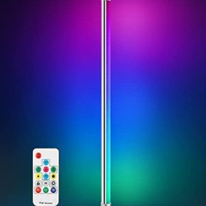 EDISHINE LED Corner Floor Lamp, RGBW Dimmable Mood Lighting with Remote, Modern Color Changing Accent Light for Bedroom, Living Room, Office, Gaming Room, Kids Room, 45”, Home Decor