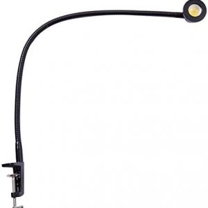 5w 30‘’Long Swing Arm 110v/220v Desk Lamp Metal Architect LED Task Light with Clamp, Adjustable Folding Twin-Arm Clip-on Table Lamp,Black