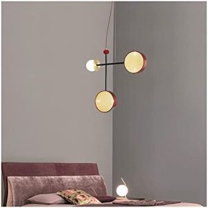 Ceiling Pendant Light, Modern Chandelier for Bedroom Creative Macaron Lamp Kid Room Cafe Shop Kitchen Iron LED Indoor Home Lighting (Color : Ctype, Size : 3lightcolordim)