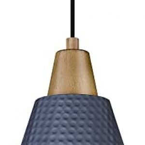 FEMILA Modern Pendant Lighting for Kitchen Island, Farmhouse Pendant Light Fixtures, Mini Hanging Lamp with Hammered Metal Shade, Dark Blue,4FG59MIL Blue