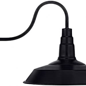 Lightess Black Wall Sconces Lighting Gooseneck Industrial Barn Lights Vintage Farmhouse Wall Lamp, CY-8
