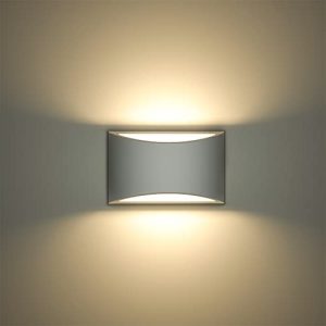 Modern Wall Sconce LED Wall Light Fixtures 7W Warm White 2700K Up and Down Gypsum Plaster Sconce Wall Lighting Lamp 100V-240V for Bedroom Living Room Hallway Stair Lights Indoor(with G9 Bulbs NO Plug)