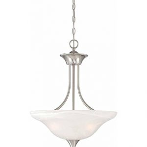 Volume Lighting Trinidad 3-Light Brushed Nickel Bowl-Shaped Pendant