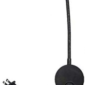 Onerbuy Plug Wired Flexible Gooseneck Wall Sconce LED Reading Lamp Art Works Show Accent Light Wall Mount Spot LED Lamp Fixture with On/Off Switch (Black-Warm White)