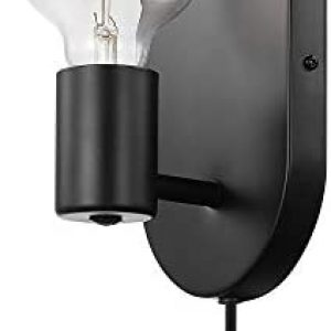 Globe Electric 51488 Novogratz Wall Sconce, Matte Black