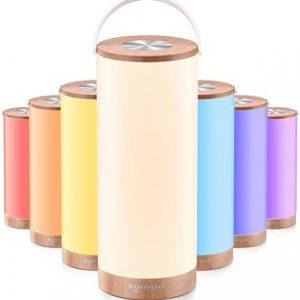 RGB Cordless Table Lamp, sympa Dimmable Lamp with 8 RGB Colors, Warm Light Model, Touch Control, Portable & Type-C Rechargeable Bedside Lamp for Bedroom, Living Room, Reading, Gaming, Camping
