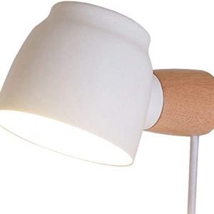 ATFOAP White Plug-in Wall Sconces, Wall Mounted Reading Light, Bedside Lamps, Wall Lamp with Plug-in Cord for Master Bedroom, Living Room, Guest Room