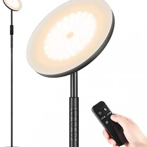 Bright Floor Lamp, 3200LM Stepless Dimmable Standing Lamp with Remote Touch Control, 5 Color Temperatures Modern Sky Room Lamp, 300W Equivalent LED Torchiere Floor Lamps for Living Room Office Bedroom