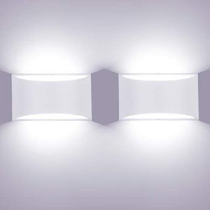 Lightess LED Wall Lamp 12W Dimmable Indoor Wall Sconce Up Down Wall Light for Bedroom Living Room Hallway Staircase, Cool White