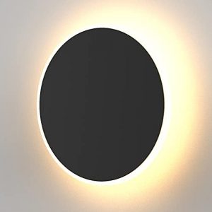 Modern Led Wall Sconce, Shinbeam Black Touch Wall Lights Hardwired, 10W 3000K Indoor Wall Lamp,Touch Sensitive Light, Wall Sconces Lighting for Bedroom,Aisle, stairwell 7.8in