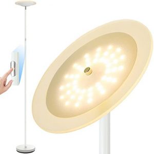 Floor Lamp, BoostArea Standing Lamp, 71″ LED Torchiere Floor Lamps, Touch Control, 3000K Lighting, Stepless Dimmable, 20W Super Bright Tall Metal Pole Lamps for Living Room, Bedroom/Office/Classroom