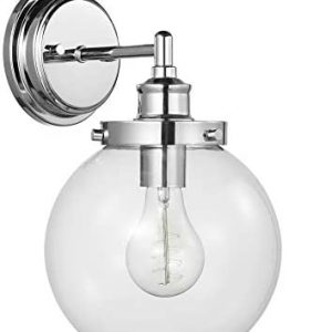 Amazon Brand – Stone & Beam Industrial Wall Sconce Light, 13.08″H, Chrome