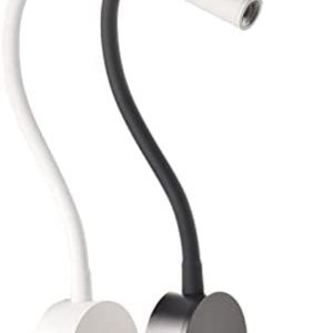 1pcs Bedside Working Study Reading Lamp Wall lamp sconces 3W LED Book Lamp wall Night light fixtures Spot LED EU US Plug Cord ( Color Temperature : Warm White 3000K , Lampshade Color : Black )
