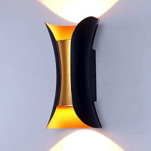 Modern LED Wall Light Sconces IP65 Waterproof Outside Wall Lighting Indoor Outdoor Up Down Metal Wall Lamp 3000K Warm White Spot Night Light for Hallway, Bedside, Garden, Living Room