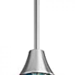 EDISHINE Pendant Light Fixtures, Handcrafted Art Glass Hanging Light with Brushed Nickel Finished, E26 Socket, Adjustable Cord Glass Pendant Light for Kitchen, Bathroom, Hallway, Bar