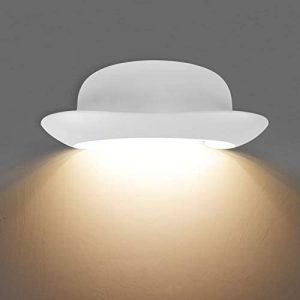 Phenas Creative 12W Modern Wall Light LED Wall Sconce Light Waterproof IP65 Aluminum Wall Lamp LED Indoor Outdoor for Bathroom Bedroom Bedside Living Room Corridor Porch Stairs, White 3000K