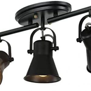 3-Lights Ceiling Track Lighting Fixtures,Can Used for Mirror Front Wall Lights, SEEBLEN Adjustable Ceiling Spotlight,3-Light Vanity Lamp