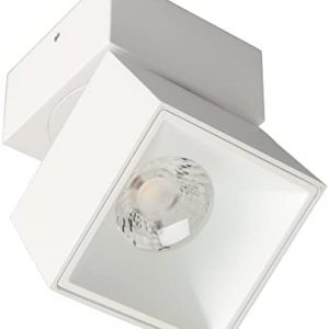 Sistoo LED Ceiling Spotlight Indoor Surface Mounted Wall Swivel Downlight, Minimalist 6W Directional COB Spot Light, 3000K Warm White 360° Rotating Lamp