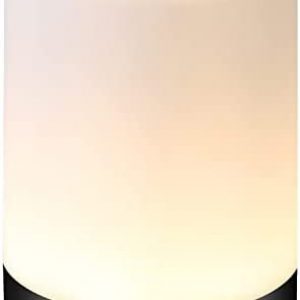 Amouhom Touch Control Lamp, Table Bedside Night Light, Portable LED Light with Dimmable Warm White Light & 6 Different and 16 Gradient Colores Changing(Black)