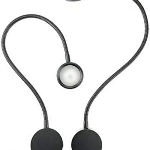 ZSGoes 2 Pack Wall Mounted Dimmable Reading Gooseneck LED Light Bedside Headboard, Surface Mount Lamp 360degree Flexible Neck 3 Colors 10 Level Brightness (Wall Mounted)