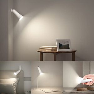 LED Wall Mounted Reading Lights, 4 in 1 Cordless Bedside Lamps with USB Charging Port, Magnetic Headboard Clip on Book Light, Rechargeable Wall Sconce with 3 Brightness Levels for Home Office Bedroom