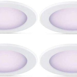 Philips Color and Tunable White 5/6 in. LED 65W Equivalent Dimmable Smart Wi-Fi Wiz Connected Recessed Downlight Kit (4-Pack)