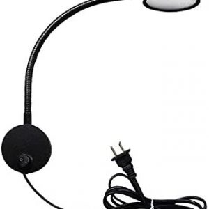 WeFoonLo 5W Wall Mounted Reading Light Flexible Gooseneck LED Sconce Lamp with Plug & Switch for Bedroom, Office, Workbench, Studio (03 Black Cool)