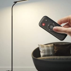 Floor Lamp with Remote & Touch Control, with 4 Color Temperatures / Stepless Dimming /Night Mode Timer Set,2500k – 6500k Energy Saving Standing Reading Lamp for Living Room, Bedroom,Office