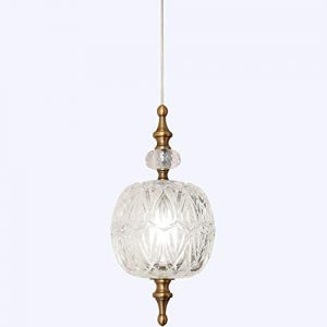 TLOLGT Antique Delicate Decorative Pattern Glass Ceiling Pendant Lighting Adjustable Mini Pendant Light for Kitchen Island Dining Room Bedroom with Original Design