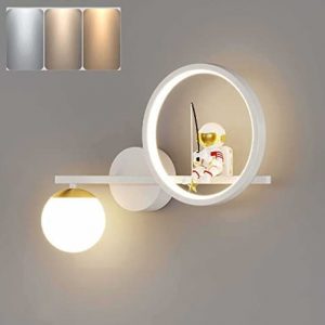 15w Cartoon Astronaut Style Led Wall Sconce, Trichromatic Dimming Child Resin White Wall Mounted Lamp, Wall Lighting for Boy Kids Bedroom Dining Room Bedside Lamp Living Room, Milky White