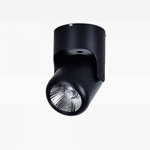 5W7W10W 12W 15W Indoor 85-265V LED Spotlight Adjustable Beam Angle Ceiling Downlight Surface Mounted Lighting Aluminum Wall Lamp Spot Light (Color: Black) (Natural Light 10W)
