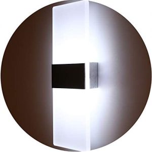 Topmo Modern Acrylic 12w LED Wall Sconces Aluminum Lights Decorative Lamps Night Light for Pathway, Staircase, Bedroom, Balcony,Drive Way,840LM,Cold White (6000K),29x11x4.8CM (Cold White)