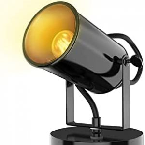Mshamy Black Wall Spotlight, Industrial Vintage Ceiling Spotlight, Track Lighting Decor for Bedroom, Kitchen Spotlight, Gallery Lighting, Cafe Bar Lighting (Bulb Not Included)…