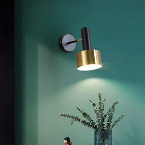 Jadssox Modern Wall Mount Reading Light Adjustable Wall Sconce 360°+90° Rotation Headboard Lamp, E27 Wall Spot Lighting Fixtures for Living Room Bedroom Bedside Study Office