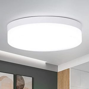 DLLT 18W Flush Mount LED Ceiling Light, 7.09 Inch 6000K Round Surface Mounted Lighting Fixture, 160W Equivalent White Ceiling Lamp for Kids Room/Closet/Bedroom/Dining Room/Bathroom