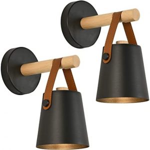 Wall Sconces Set of Two Modern Sconces Wall Lighting E26 Base Wall Lamps for Bedroom Indoor Sconces Light fixtures for Bedside Aisle Corridor