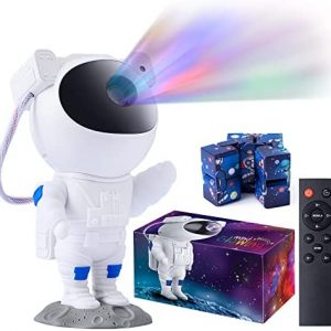 Mind-glowing Astronaut Light Projector – Galaxy Star Projector Lamp & Bonus Fidget Infinity Cube – Kids Night Light for Bedroom – Christmas Gifts for 3 4 5 6 7 8 9 10 Year Old Boy & Girls – Boys Gift