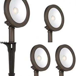 hykolity Low Voltage LED Landscape Wall Wash Light, 7.4W 430LM 12V Wired Outdoor LED Spotlight, 50 Watt Equivalent Landscaping Lights for Tree Building, Die-cast Aluminum, 15-Year Lifespan, 4 Pack