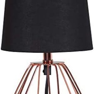 Ore International HBL2131 Wesley Geometric Copper Metal Wire Hexagon Table Lamp
