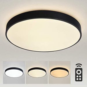 LLHZSY Dimmable Ceiling Light Ultra-Thin Flush Mount Ceiling Lamp with Remote Control for Bedroom Kitchen Hallway Laundry Room Living Room Kid’s Room