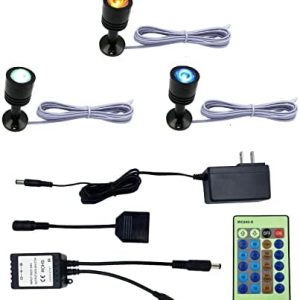 Taysing LED Spot Light Indoor Picture Lights Art Lights Accent Lights Little Color Spotlight for Painting Picture Plants Jewelry Showcase Model Display Shelves(Red,Blue,Green)
